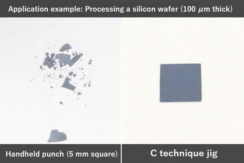 Application example: Processing a silicon wafer (100 μm thick)