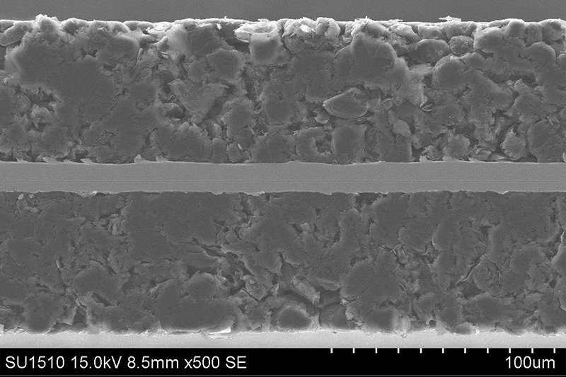SEM observation of negative electrode material